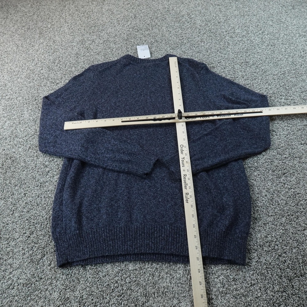 NEW Croft Barrow Sweater Mens L Blue Donegal Ragg Knit Crewneck Pullover Casual - Picture 5 of 9